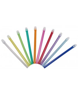 Слиновідсмоктувач пластиковий синій (124х8 мм) Ampri 09010-B