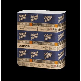 Паперові рушники листові, білі, Z-складання, Selpak Pro. Premium. 32660130 