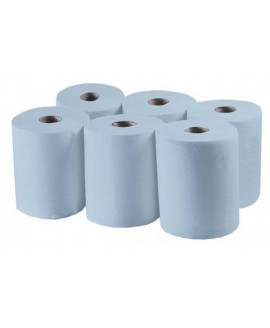 Паперові рушники, рулонні, MIDI, сині. P158.