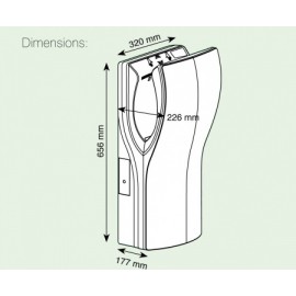 Електросушарка для рук енергозберігаюча. DualFlow Plus. M14A 
