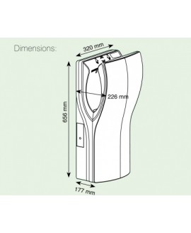 Електросушарка для рук енергозберігаюча. DualFlow Plus. M14A 