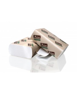 Паперові рушники листові, білі, Z-складання, 2 шари, EcoPoint, Standart. ZS-200. новинка