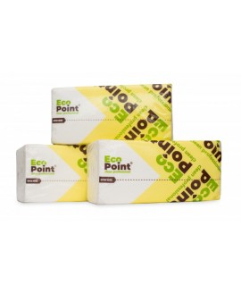Паперові рушники листові, білі, V-складання, 2 шари, EcoPoint, Standart. VS-160. 