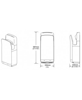 Електросушарка для рук ZG-828SAT.