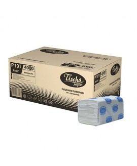 Паперові рушники листові, V-складання, макулатурні, сірі, економ. P101.