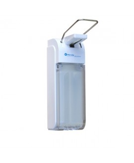 D8P. Дозатор для дезрозчину 1/0,5 л., білий пластик, ліктьовий. 