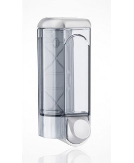 Дозатор рідкого мила 0.8 л, сатиновий/прозорий, пластик 562satin 