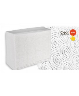 Паперові рушники листові, білі, Z-складання, 2 шари, CleanPoint, Standart. ZL-200. новинка
