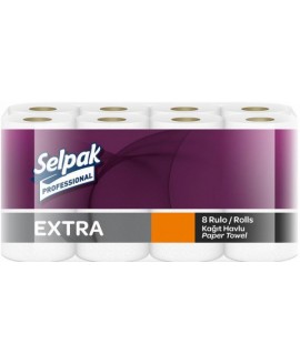 Паперовий кухонний рушник Selpak Professional Extra двошаровий 8 рулонов. 32661120