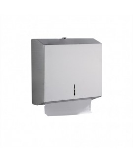 Тримач рушників паперових в пачці універсальний. V-складання, Z-складання глянсовий, нерж. сталь. ZG-622C 