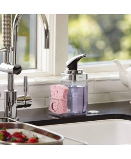 Дозатор рідкого мила 0,650л з контейнером для губки. KT1159