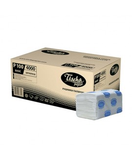 Паперові рушники листові, V-складання, целюлозні. P100.