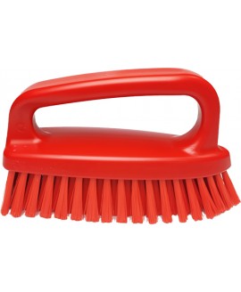 Щітка-скраб у формі праски FBK 54434 185х60 мм червона