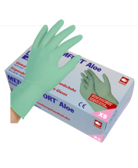 Рукавички з алое вера латексні Ampri MED COMFORT ALOE 01036