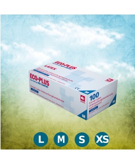 Латексні рукавички без пудри ECO Plus Ampri 01038