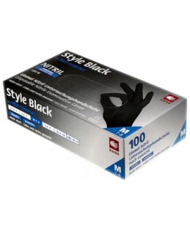 Рукавички нітрилові без пудри Ampri Style color Black 01181