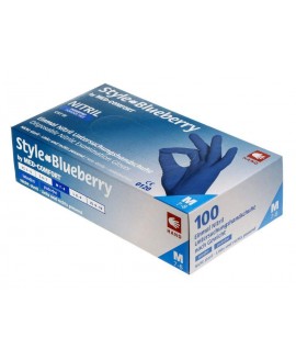Перчатки нитриловые без пудры Ampri STYLE COLOR Blueberry 01183