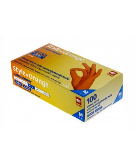 Рукавички нітрилові без пудри Ampri Style color Orange 01188