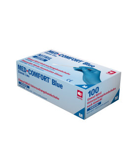 Рукавички нітрилові без пудри Med Comfort blue 01192