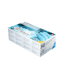 Рукавички нітрилові без пудри хімічний захист SOLID SAFETY HIGH RISK PRO 081307