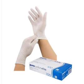 Рукавички нітрилові AMPri Nitrile PuraComfort White / Нітрил ПураКомфорт Білі 120-020