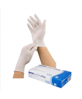 Рукавички нітрилові AMPri Nitrile PuraComfort White / Нітрил ПураКомфорт Білі 120-020