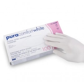 Рукавички нітрилові AMPri Nitrile PuraComfort White / Нітрил ПураКомфорт Білі 120-020