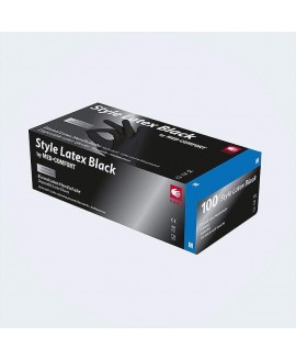 Рукавички латексні без пудри Ampri STYLE LATEX BLACK 14-028